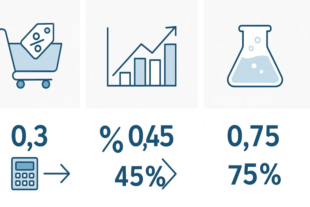 Praktische Anwendungen der Dezimal-Prozent-Umrechnung